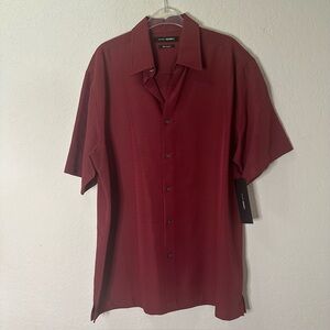 John Ashford Men's Deep Red Casual Shirt